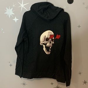 Skull zip up hoodie
